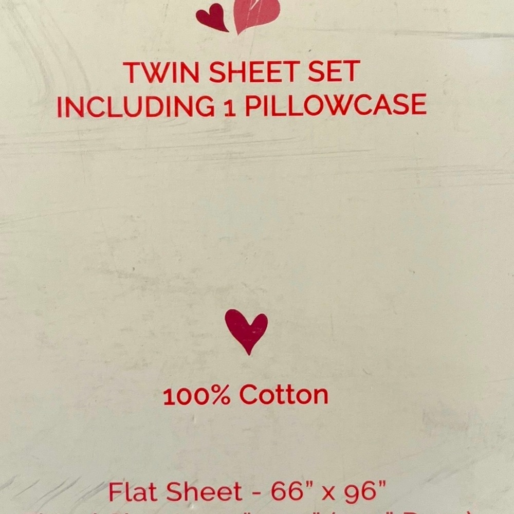Cath Kidston "Twin Sheet Set in Lace hearts on Pink" NWT - Picture 3 of 7